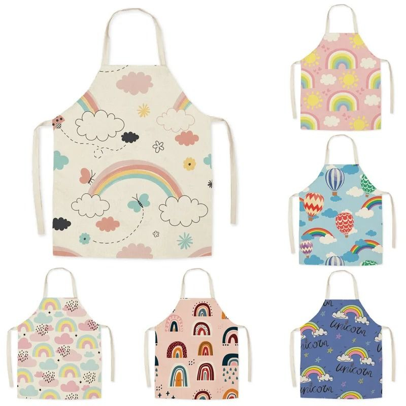 Kitchen Gadgets For Women - Summer Rainbow Sun Abstract Pattern Apron