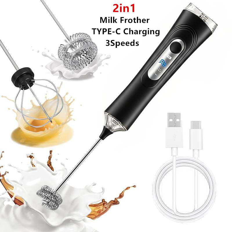 Kitchen Gadgets Products - Electric Milk Frother Foamer + Egg