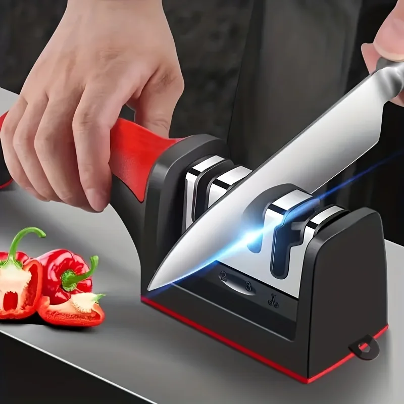 Kitchen Gadgets That Are Useful - Premium 4-Stage Knife and Scissors Sharpener,