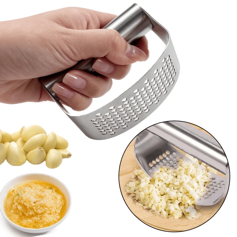 Kitchen Gadgets Useful - Stainless Steel Ring Manual Garlic Press