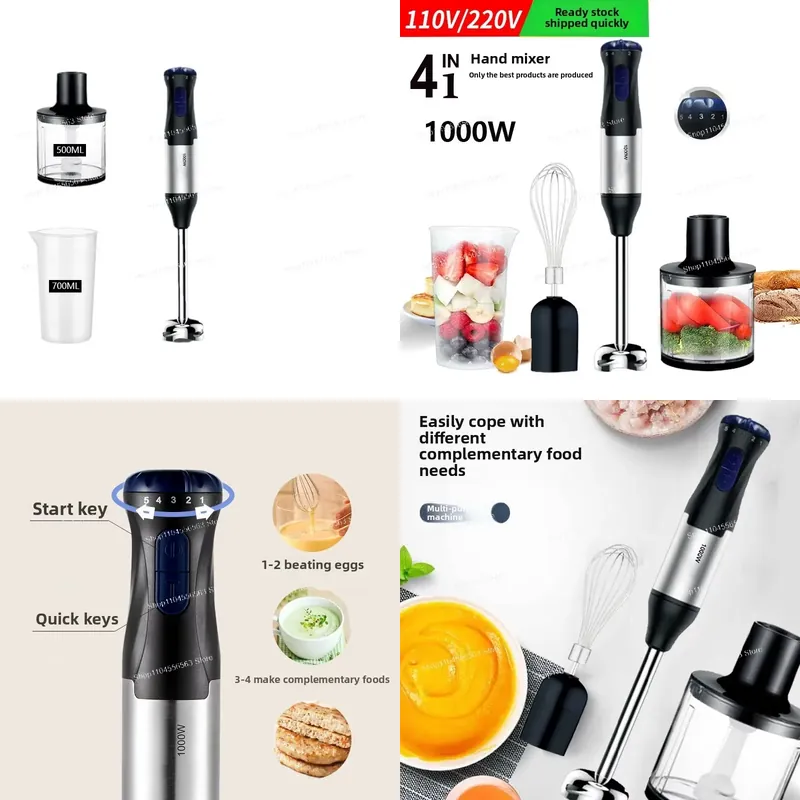 Immersion Blender Stick - 110V 1000W Handheld Immersion Blender, Multi-Use