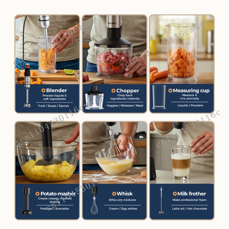 6-in-1  1200W Powerful Hand Bl - огляд і ціна Immersion Blender Stick