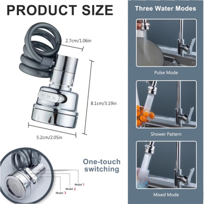 New 3 Modes Sink Faucet 360 De - огляд і ціна Kitchen Gadgets That Make Life Easier